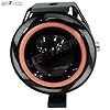 AllExtreme EXU7R1P U7 CREE LED Rainbow Style Hybrid Fog Light Waterproof Driving Work Lamp with Hi/Lo Beam and Angel Eyes Ring for Motorcycle and Cars (12W, Rainbow, 2 PCS) (Red)