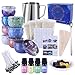Set Regalo Kit Fai-da-Te per Candele, Cera d'api, 50 stoppini di Cera con Supporto, 8 barattoli di Latta per Candele Fai-da-Te, 123 Set di Candele profumate (DIY-2)