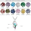 Love Jewelry Personalized Birthstone Necklace for Women,Custom Heart Mothers Name Necklace Birthday Gifts for Mom Wife Grandma