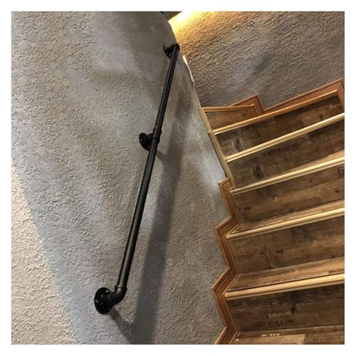 Rambarde murale industrielle pour escalier sécurisé avec fixations