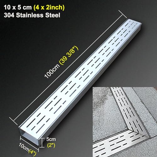 Grilles de caniveau extérieures en acier inoxydable pour drain de sol - 6