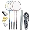 HTDHS Professionele Badminton Racket Net Set Aluminium Training Lichtste Badminton Racket met Tote Tas LightestSports…