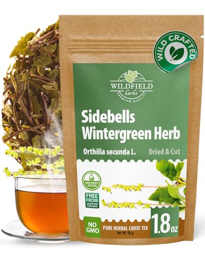 Image of 1.8 oz. Dried Cut Sidebells Wintergreen Herb Tea (Orthilia Secunda) - 50 g One-Sided Wintergreen Herbal Tea Orthilia (Peralito)