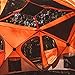 Gazelle T4 Waterproof 4 Person Portable Polyester Outdoor Pop Up Camping or Beach Tent with Removable Floor, Mesh Screens, and Rain Fly, Orange