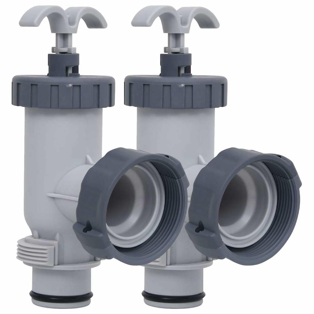 Lot de 2 soupapes à piston pour piscine hors sol de 38 mm, tuyau