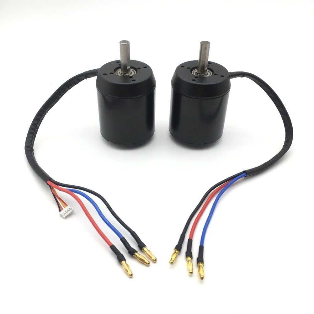 Motore brushless 6384 per scooter elettrico e skateboard, motore senza sensore ad alte prestazioni da 24-36 V con albero da 10 mm, alloggiamento in lega d'argento (senza effetto Hall)