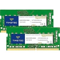 Timetec 16 GB Kit (2x8 GB) DDR4 2666 MHz (PC4-2666V) PC4-21300 SODIMM – Ungepuffertes Non-ECC-Speichermodul, 260-polig, 1,2 V, CL19, für Laptops, Notebooks, Mini-PCs und All-in-One-Computer – Ansicht 3