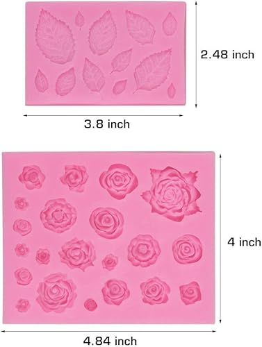 Miniatura 7 de Mity Rain Roses Collection - Molde de silicona con forma de rosa para decoración de tartas con fondant, arcilla polimérica, caramelo, chocolate,