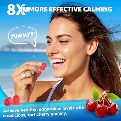 Magnesium Glycinate Complex Gummies 400mg | 8 Forms of Magnesium: Malate, Citrate, Taurate & More | with Ashwagandha 400mg, D3, B12 | Supports Calm, Relaxation, Mood & Muscle Cramp | Vegan, 60 Count