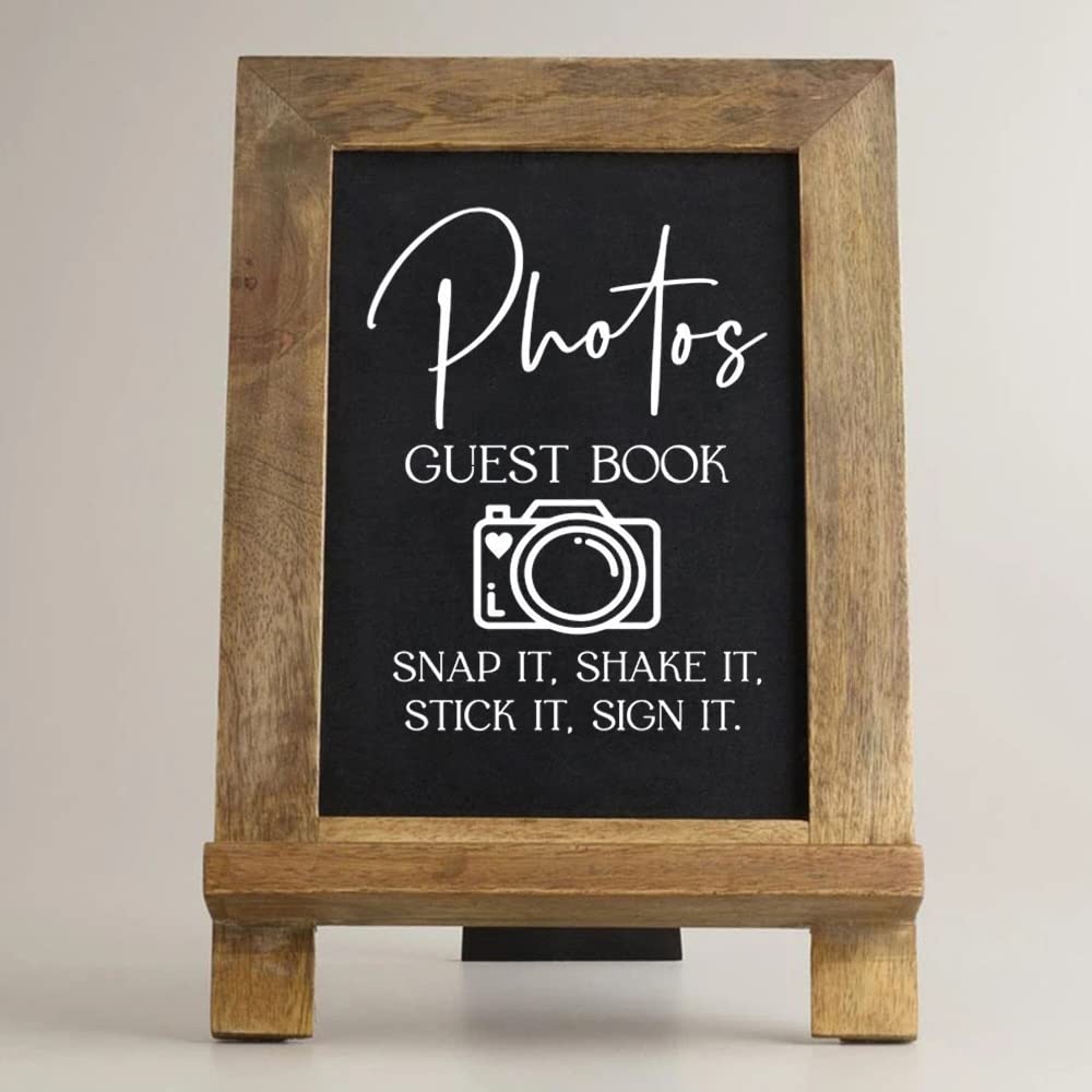 Po El Libro De Visitas De La Fiesta De La Boda Pegatinas De Vinilo para El Cartel De Bienvenida De La Cámara Patrón De Decoración Espejo De La Junta Extraíble Murales55x42cm