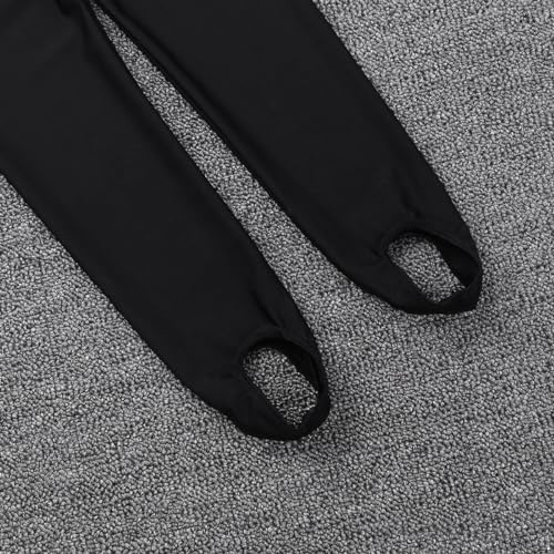 Moily Kids Girls Boys Stirrup Legging Pants for Gymnastics/Dance/Sport/Workout Athletic Tights Black 4-54