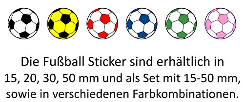 252 adesivi con pallone da calcio, 15 mm, colore