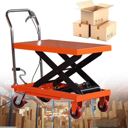 Transpallet manuale, capacità 150 kg, altezza di sollevamento 127 cm, ideale per fabbriche, magazzini, supermercati, attrezzature pesanti per un facile trasporto
