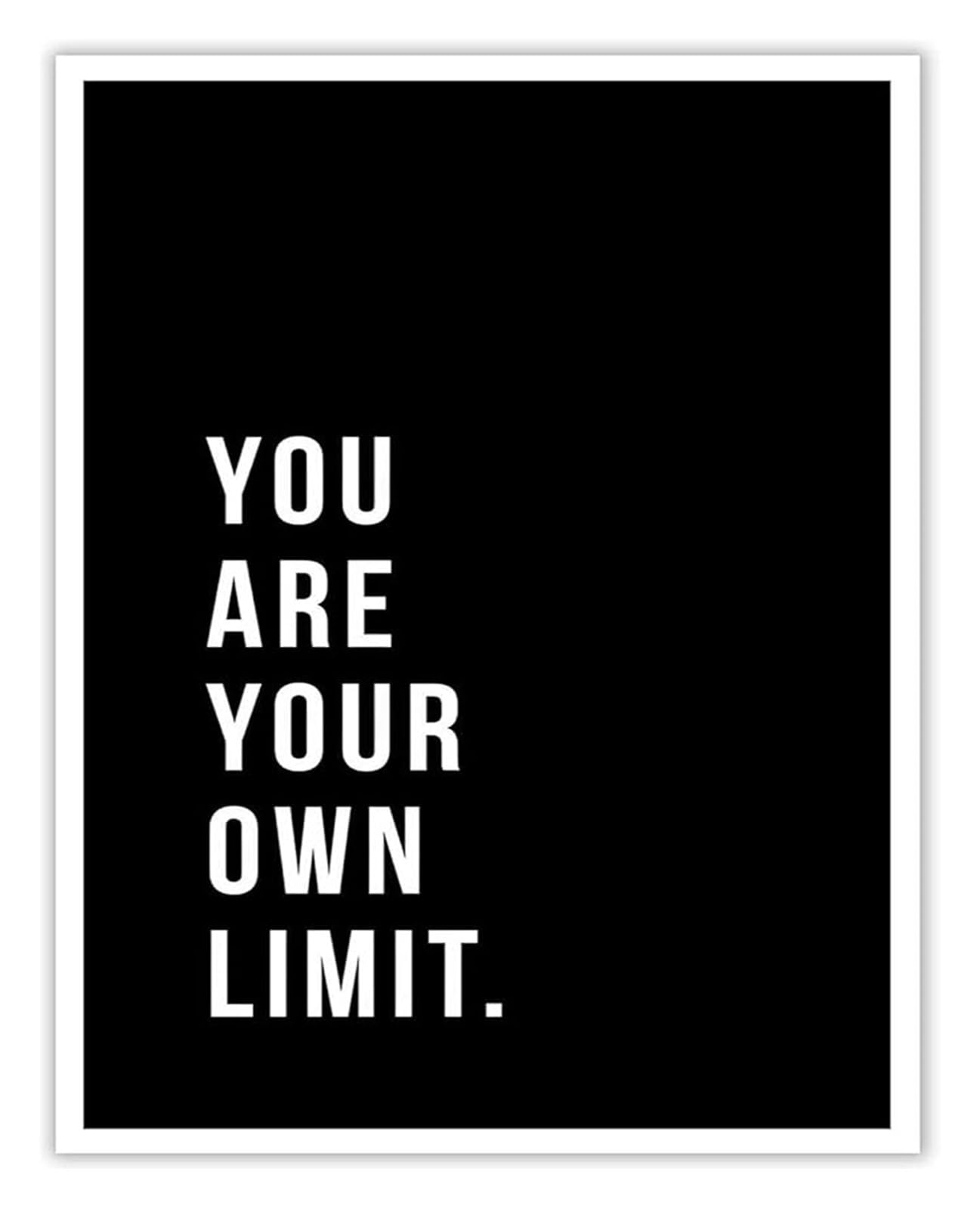 RQLVZHGK You Are Your Own Limits Poster, Minimalist Motivational Quote for Modern Office & Home Office Unframed,12x18inch(30x45cm)
