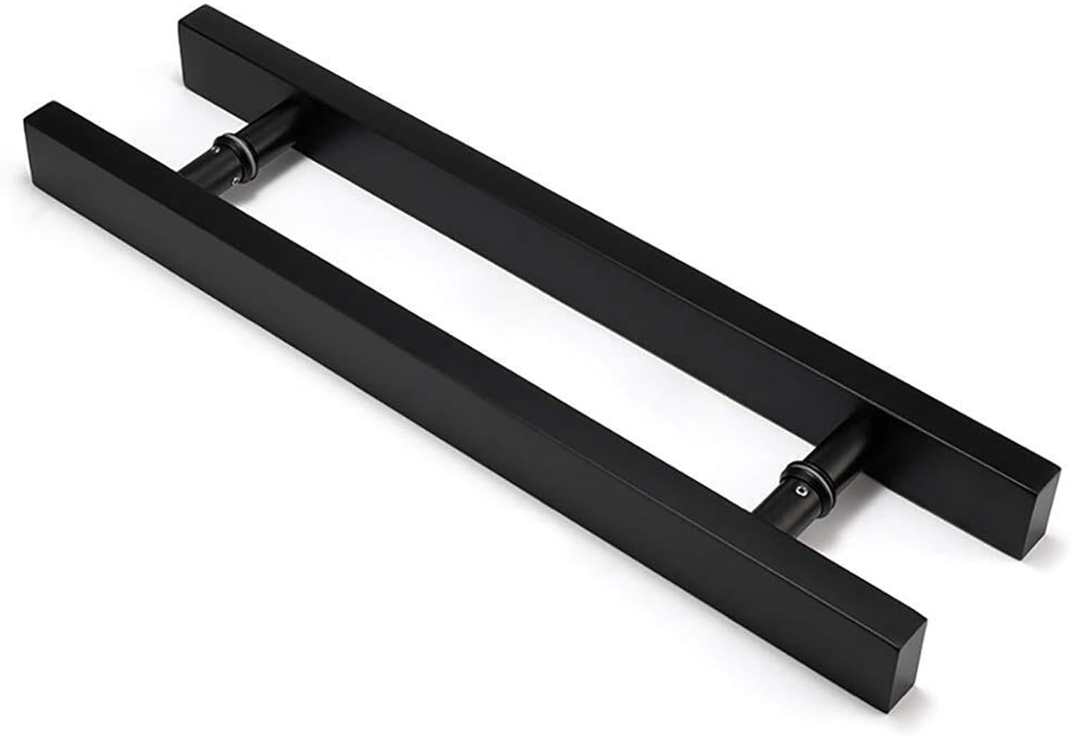 Heavy-Duty Commercial Black Stainless Steel Square Tube Handle Glass Door Push-Pull Handrail Wooden Door Sliding Barn 10 Sizes (Size : 800x500mm)