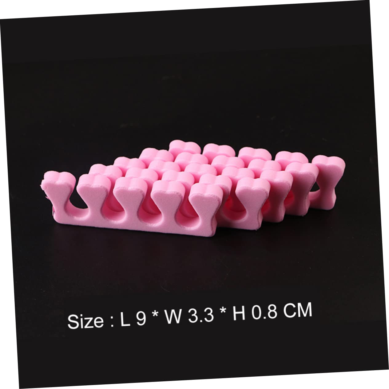 LIFKOME Finger Toe Separators 20 Pack Soft Foam Toe Spacers for Pedicure Simple Design for Nail Art Random