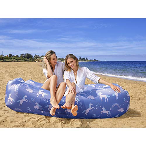 AlphaBeing Inflatable Lounger Camping Chair Accessories, Air Sofa Hammock Inflatable Couch for Beach Backyard Lakeside with Compression Sacks, Ideal Outdoor Gifts for Adults
