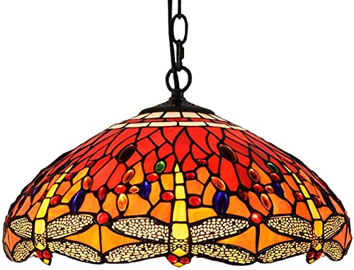 Plafonnier Tiffany semi-encastré et lustre vitrail pour salon