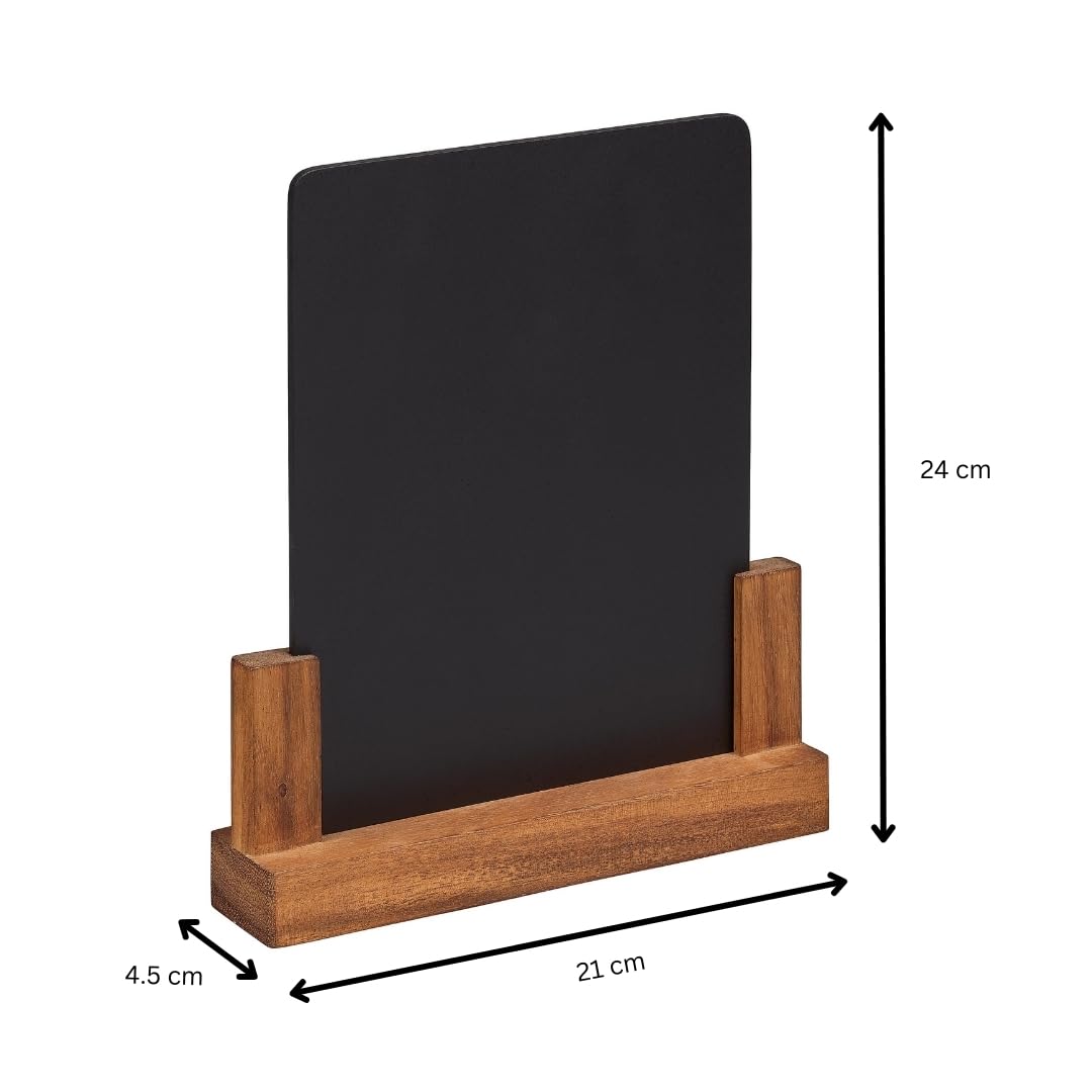 Tala Small Chalk Board (A5 Removable) in Lacquered Acacia, Natural, W21 x H24 cm - Image 4