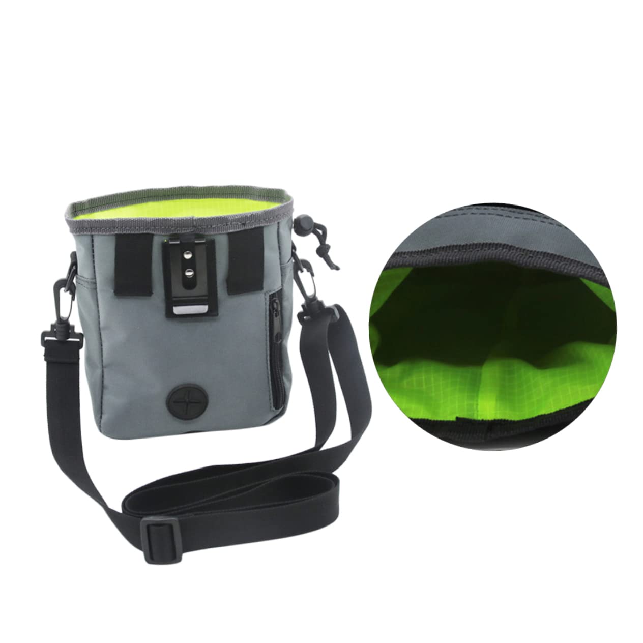 Mipcase Dog Snack Storage Bag Pet Training Waist Pouch Leakproof Design Easy to Use Pet Food Carrier for Outdoor Adventures Grey