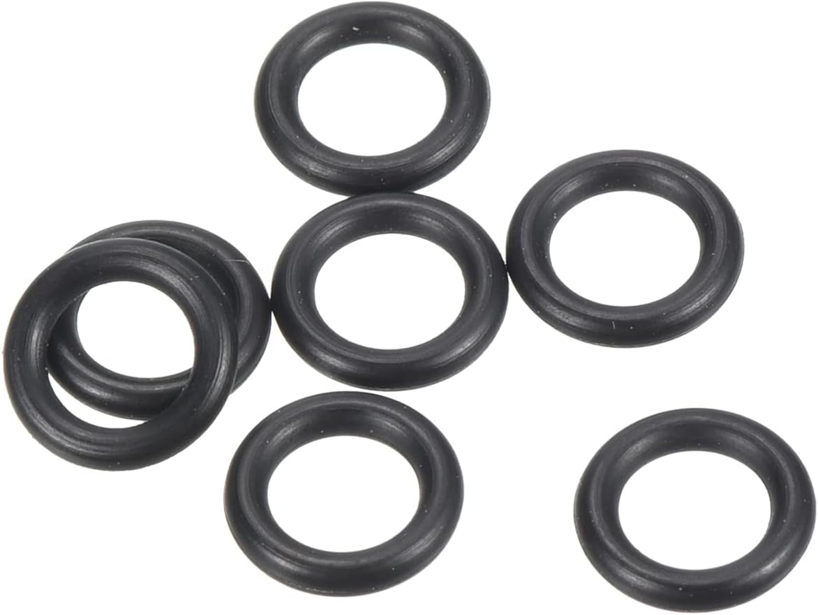 PATIKIL Nitrile Rubber O-Rings 8mm OD 5mm ID 1.5mm Width, 50 Pcs Metric Sealing Gasket for Faucet Plumbing Automotive Repair, Black