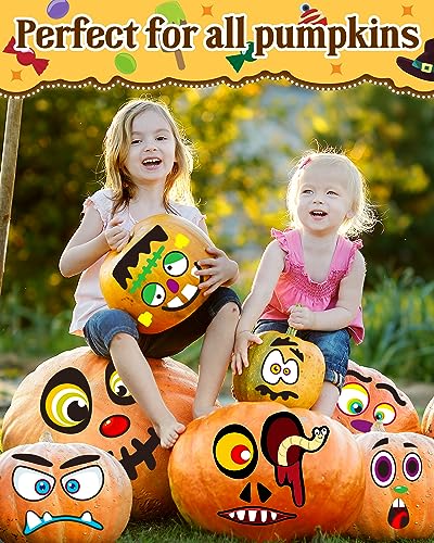 Halloween Pumpkin Face Sticker for Kid, Decorating Painting Kit Decoration - image 2