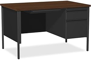 Lorell Fortress Series 48 Right Single-Pedestal Teacher Desk for Classroom