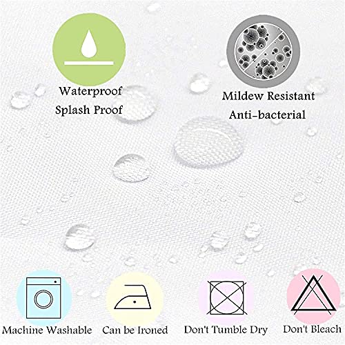 duschvorhang Set 4teilig,Duschvorhang 180x200 cm Delfin Badezimmerteppich 4-teiliges Set,Shower Curtains Waschbar,mit 12… – Bild 4