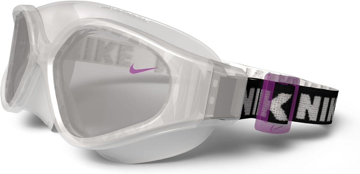 Máscara de natación Nike Youth Expanse, transparente/ahumada