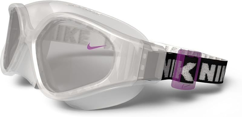Máscara de natación Nike Youth Expanse, transparente/ahumada
