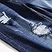 Mens Ripped Short Jeans for Summer Fashion Clothing Vintage Moto Shorts Denim Pants Distressed Destroyed Pants Dark Blue