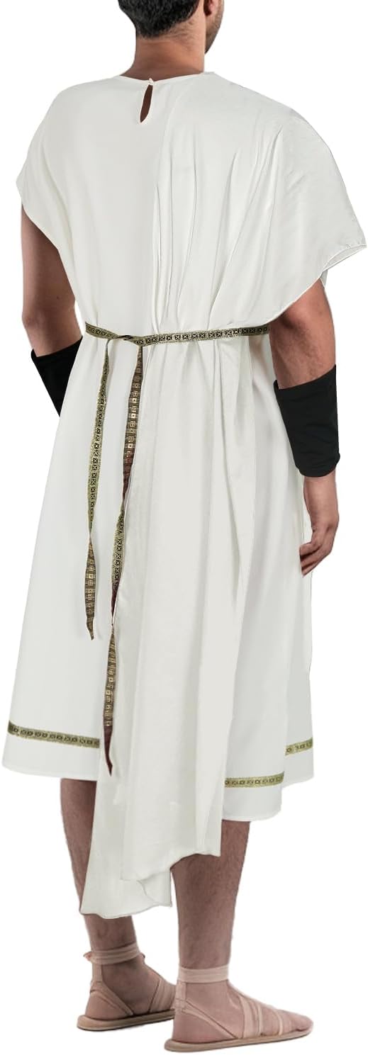 Men's Toga Costume Adult Greek God Roman Party Accessories Set - Image 3