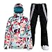 GSOU SNOW Skianzug Damen 2 Teilig, Skijacke und Skihose Set für Frauen - Wasserdicht Winddicht Atmungsaktiv Insoliert Warm mit Sturmkapuze