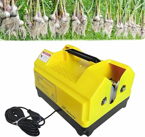 Máquina eléctrica para cortar tallos de ajo doble cabeza