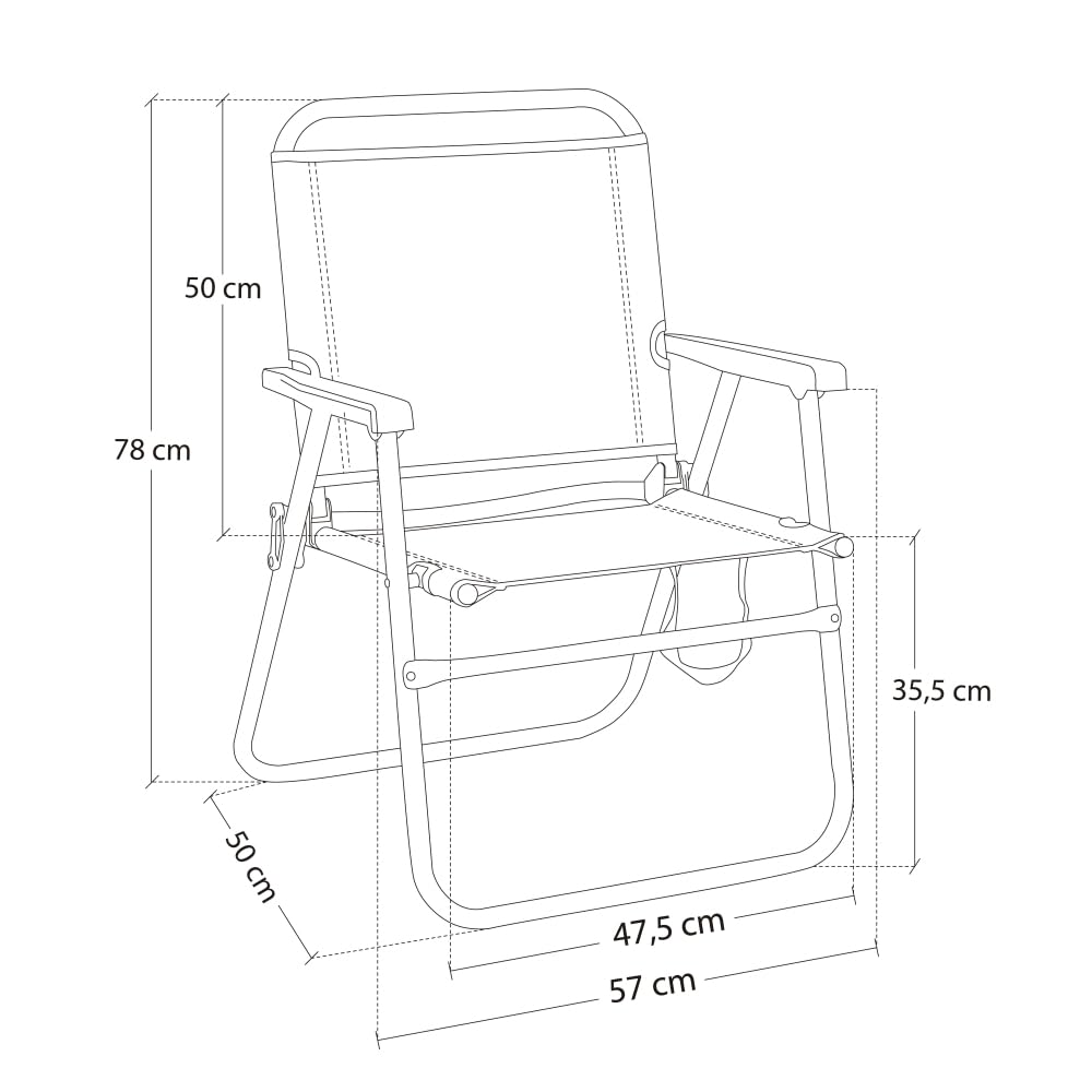 LOLAhome Silla de Playa Fija Plegable de Aluminio y textileno Rosa de 55x43x75 cm