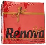 Textura estilo tela Renova Servilletas de papel Gold Roja - 40 servilletas