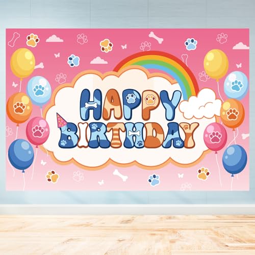 Telón Fondo Cumpleaños, 150x100cm Temática de Dibujos Animados Decoración para Pancarta de Cumpleaños Apto Tanto para Niños como Niñas se Puede Utilizar Fotos Accesorios