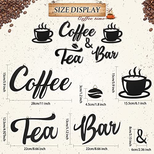 Signe de café rustique pour bar | Solution déco bois sans perçage pour cuisine - 5
