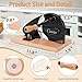 CAWIU Upgraded Manual Bread Slicer for Homemade Sourdough Bread - Adjustable Thickness Bread Cutter with Hand Crank, Suction Cups, Slicing Guide, Scale Line & Cover, for Perfect Even Slices (Black)