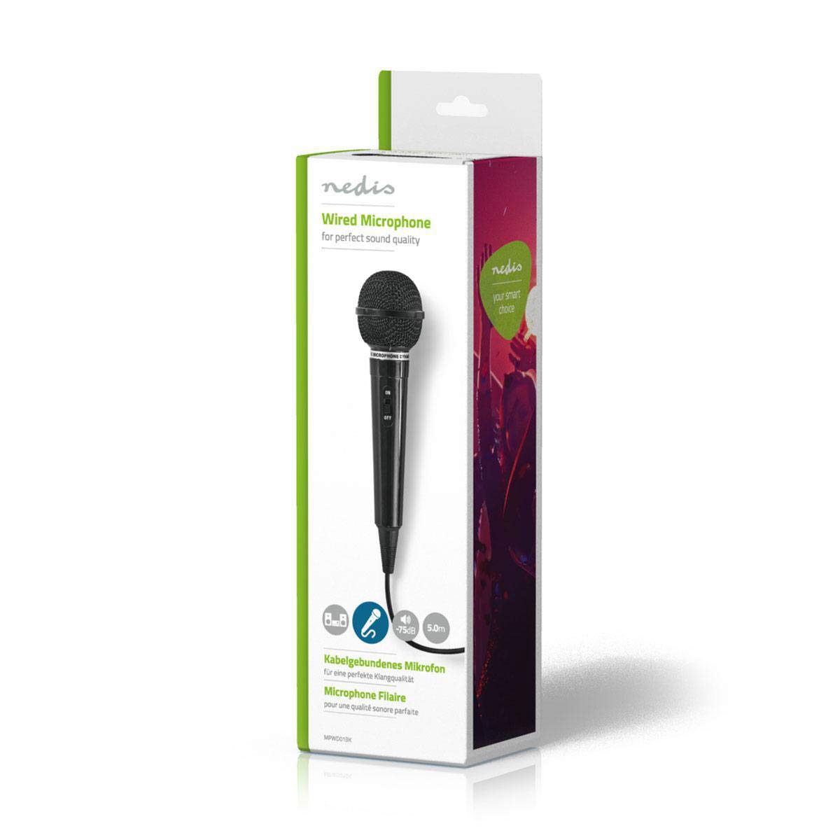 Nedis Mikrofon przewodowy MPWD01BK