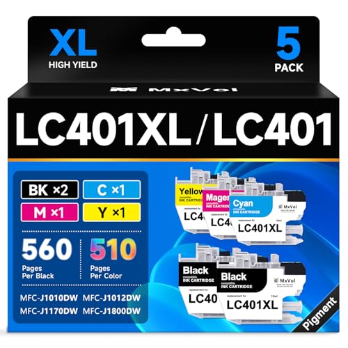 MxVol Cartuchos de tinta LC401 LC401XL 2KCMY
