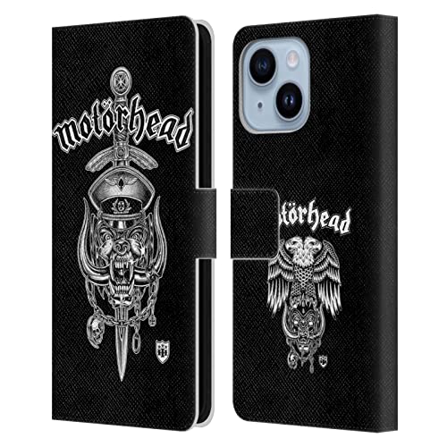 Étui portefeuille Motorhead iPhone 14 Plus en cuir Head Case Designs