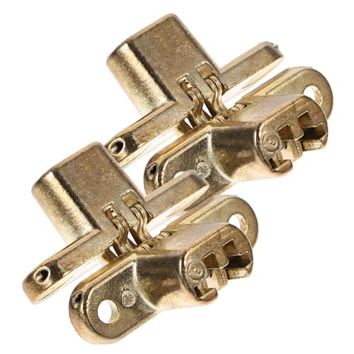POPETPOP 2 piezas Bisagra Oculta de Aleación de Zinc Silenciosa para Mesa Bisagra Cruzada Invisible sin Tornillos para Puertas y Tableros Hoteles y Hogares