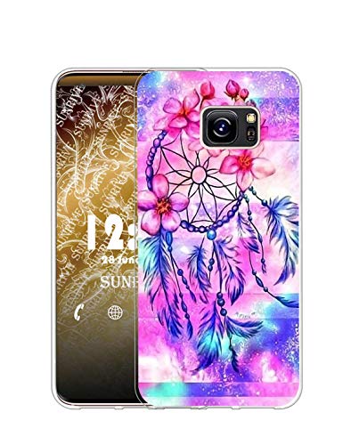 Sunrive Funda Compatible con HTC U Ultra, Silicona Slim Fit Gel Transparente Carcasa Case Bumper de Impactos y Anti-Arañazos Espalda Cover(Q Atrapasueños)