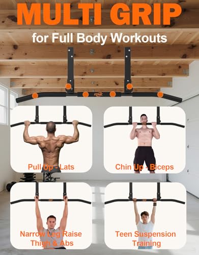 Fitarc Joist Mount Pull Up Bar, Chin Up Bar Ceiling Mount, Heavy Duty, Workout for Home Gym, 42 inch Wide -Patent Pending - Image 4