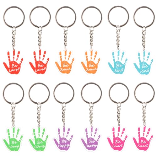 Porte-clés inspirants Serencatcher lot de 12 en acrylique pour récompenses scolaires