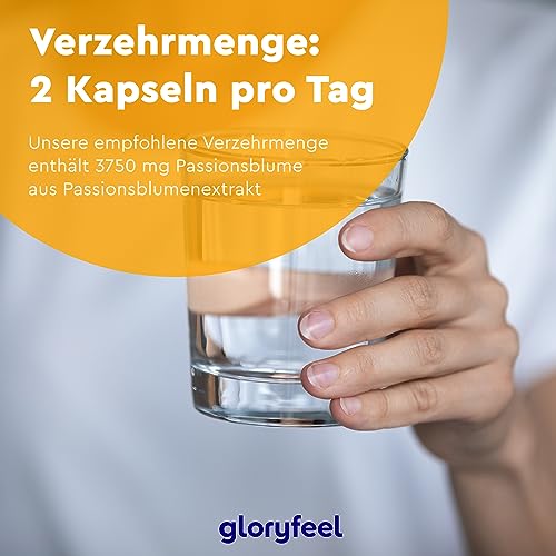 Passionsblume Kapseln Hochdosiert - 240 Kapseln - 3750mg Passionsblume (937,5mg Passionsblumen Extrakt) - Gegen Unruhe, für Entspannung* - Laborgeprüft, ohne Zusätze in Deutschland hergestellt