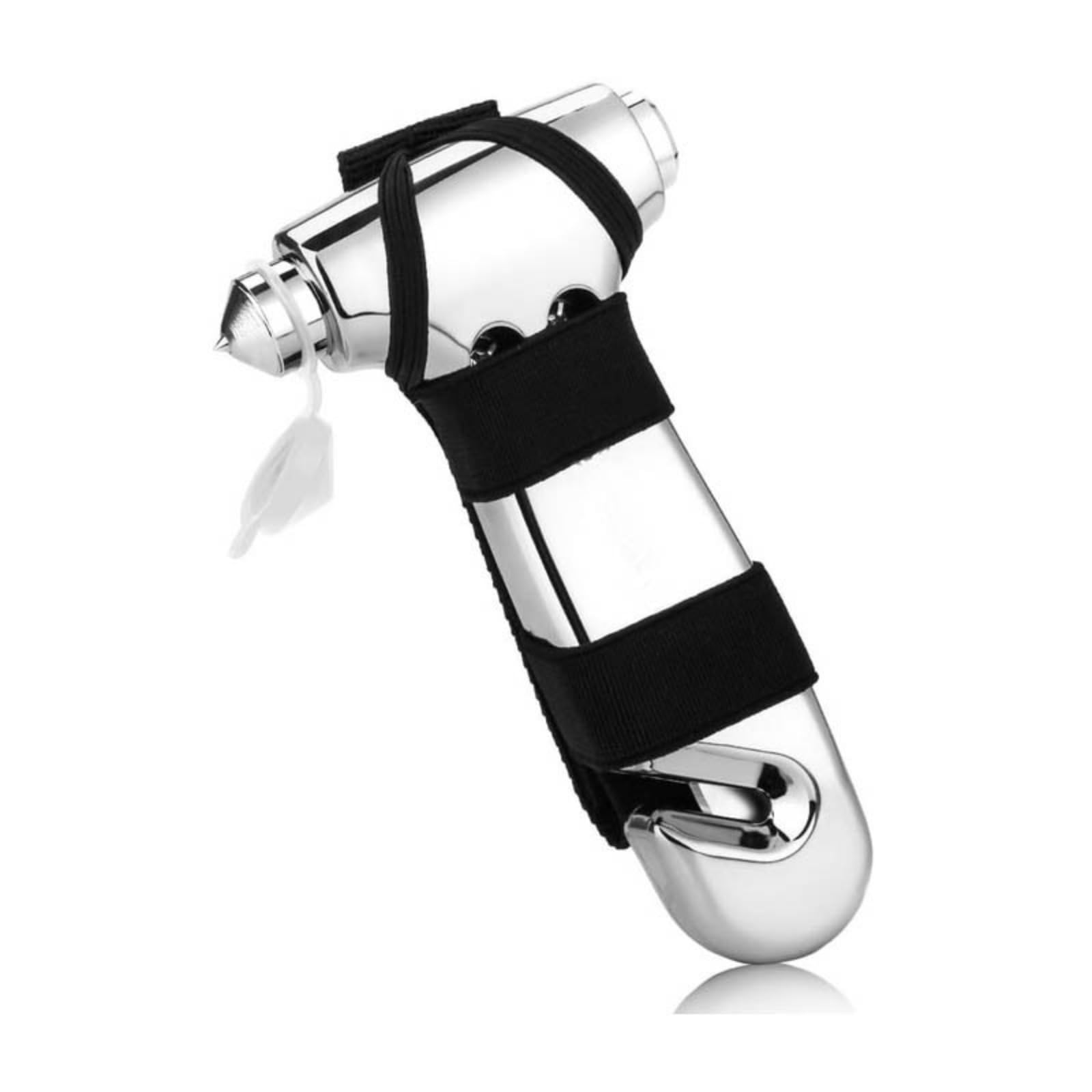 Jyanjideg Electroplated Silver Plating (Price Consultation With Customer Service) 2-In-1 Safety Hammer Multifunctional Car Life Hammer Escape Hammer Window Breaker