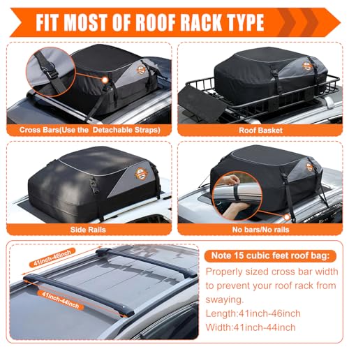 Sailnovo 15 Cubic Feet Soft Roof Bag