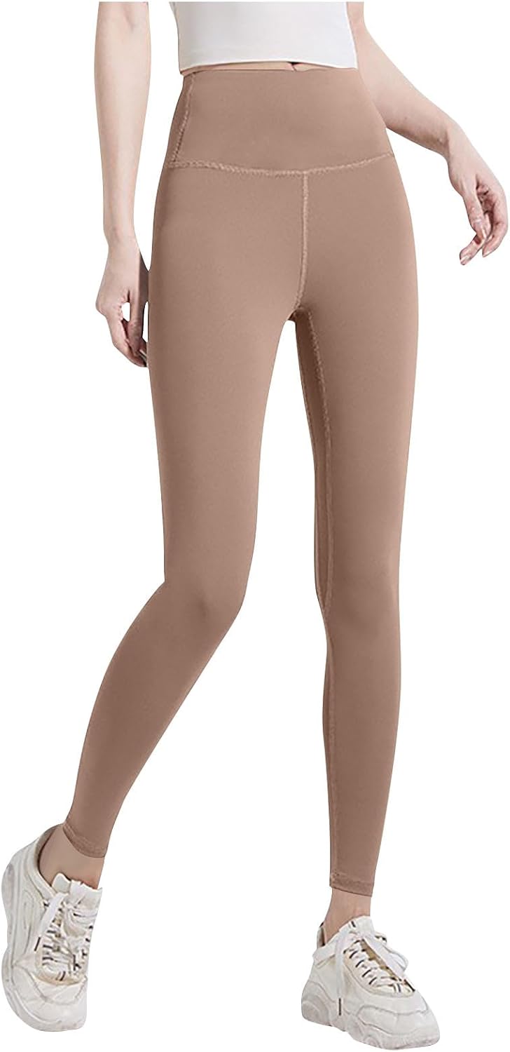 High Waisted Leggings for Women - No See Through Tummy Control Cycling Workout Yoga Pants with Pockets Trousers